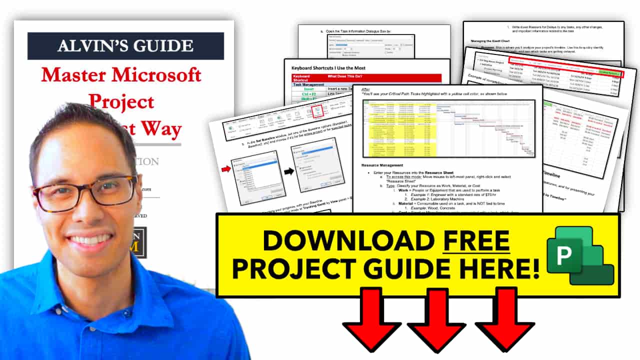 Free Microsoft Project Guide - Alvin the PM