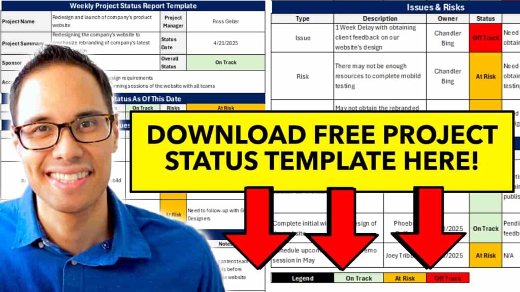 Free Project Status Template - Alvin the PM